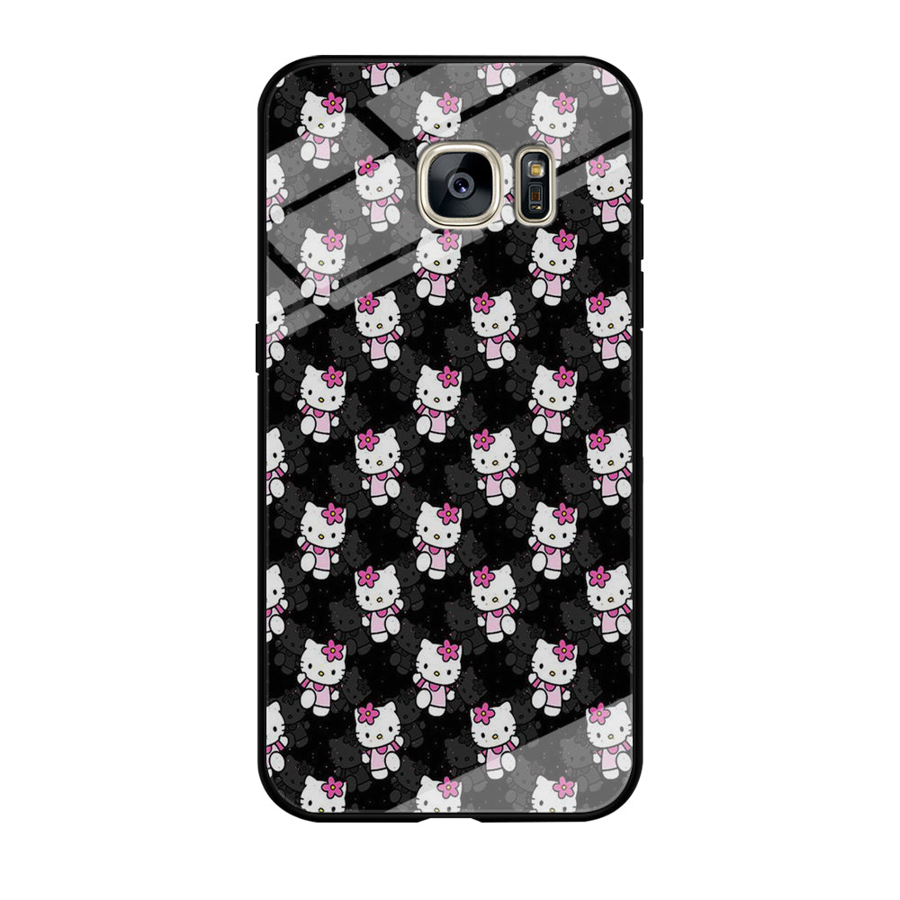 Hello Kitty Black Bland Winter Samsung Galaxy S7 Edge Case