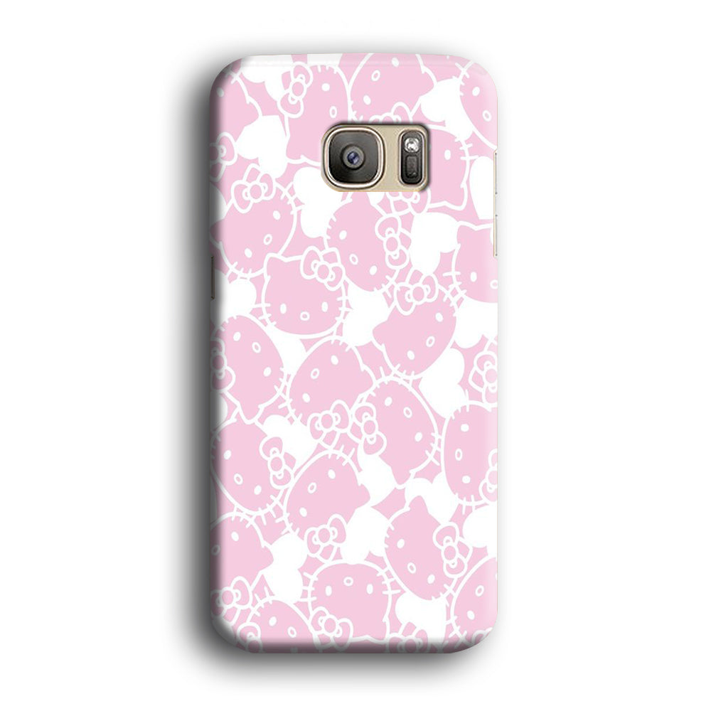 Hello Kitty Pink White Samsung Galaxy S7 Edge Case