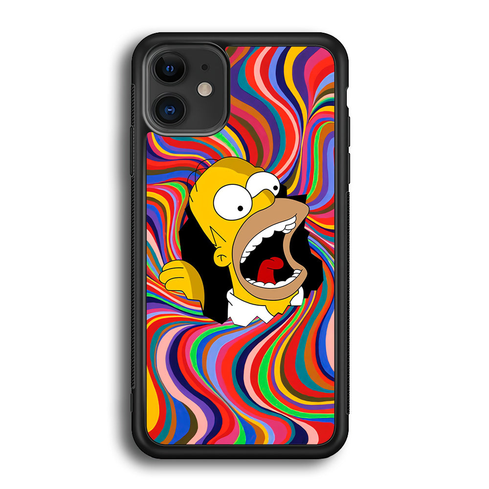 Homer Simpson Screaming Forward iPhone 12 Case
