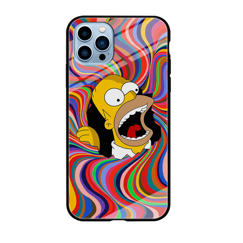 Homer Simpson Screaming Forward iPhone 12 Pro Case