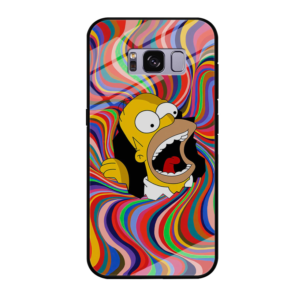 Homer Simpson Screaming Forward Samsung Galaxy S8 Plus Case Tempered Glass Case