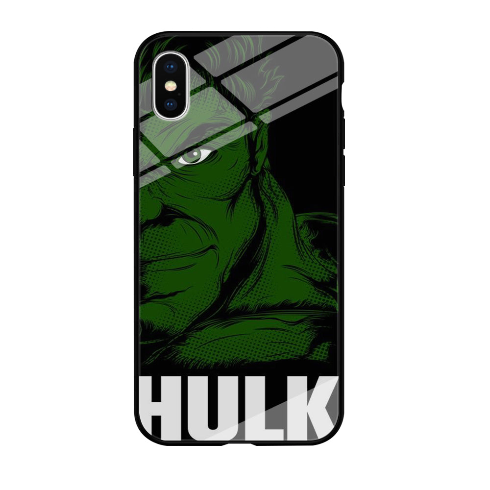 Hulk Word Cool Face iPhone X Case