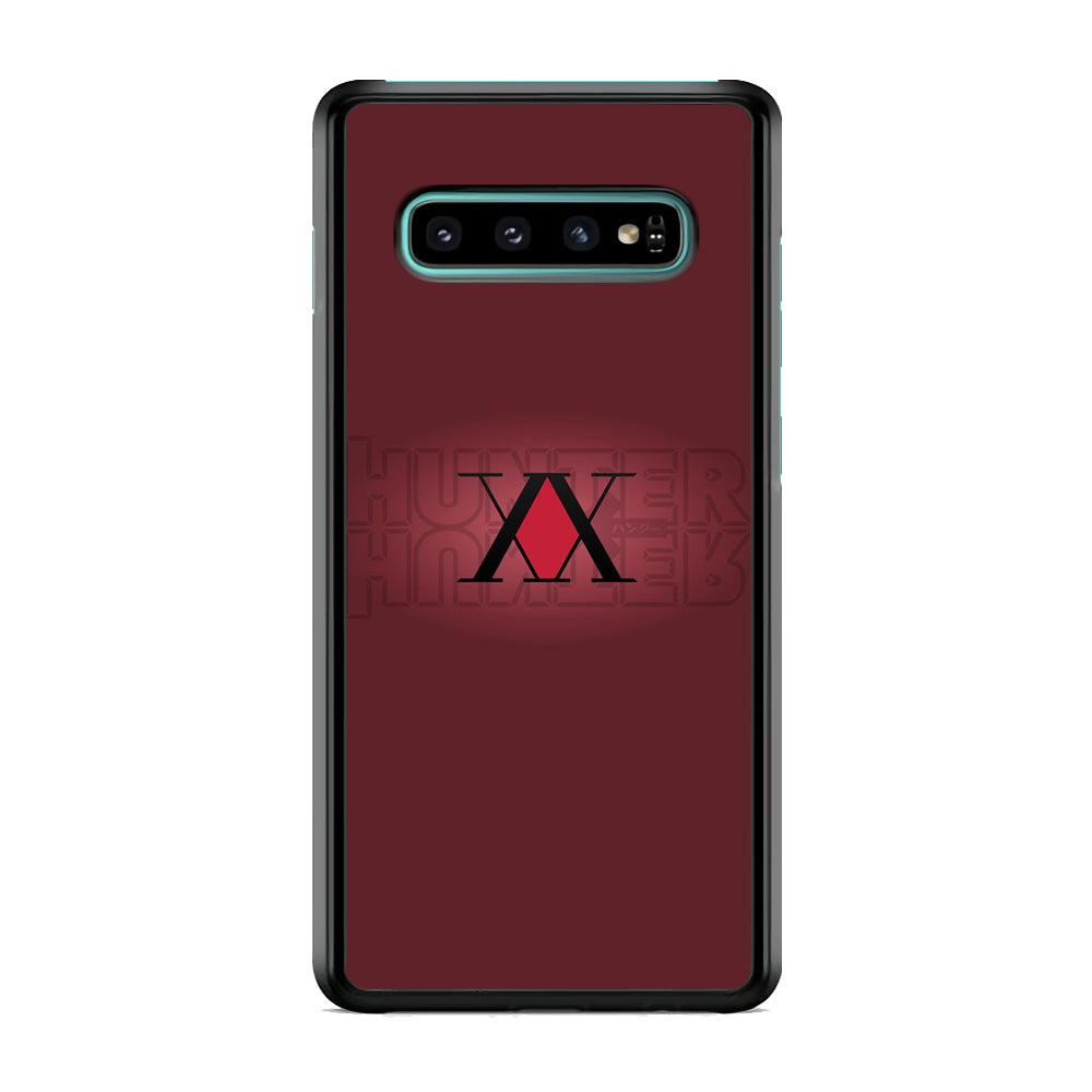 Hunter X Hunter Maroon Logo Samsung Galaxy S10 Case
