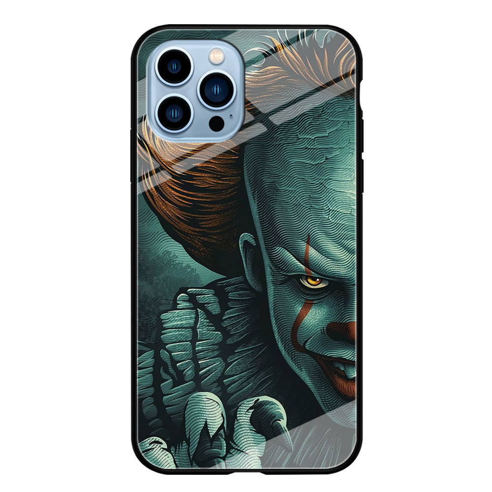IT Half Face iPhone 13 Pro Case Tempered Glass Case