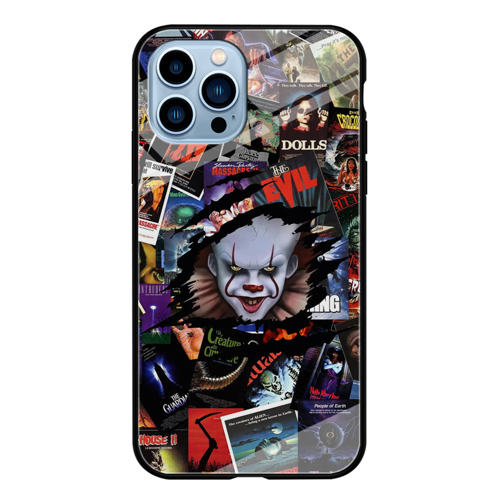 IT Stare from The Poster iPhone 13 Pro Case Tempered Glass Case