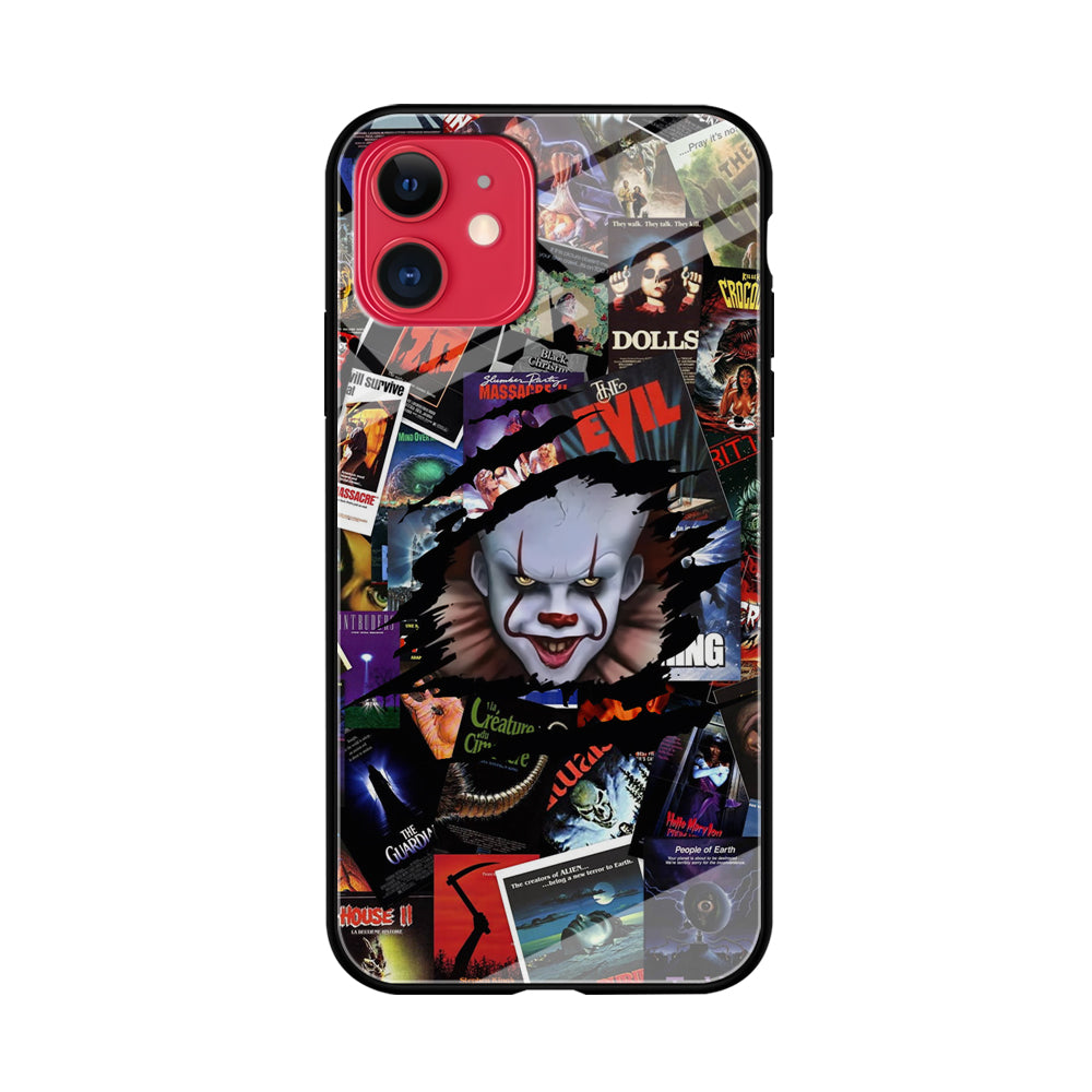 IT Stare from The Poster iPhone 11 Case Tempered Glass Case