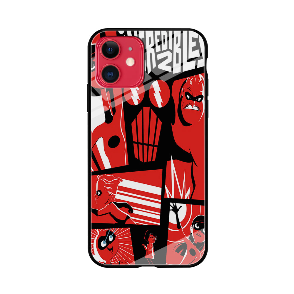 Incredibles Frame Red iPhone 11 Case Tempered Glass Case