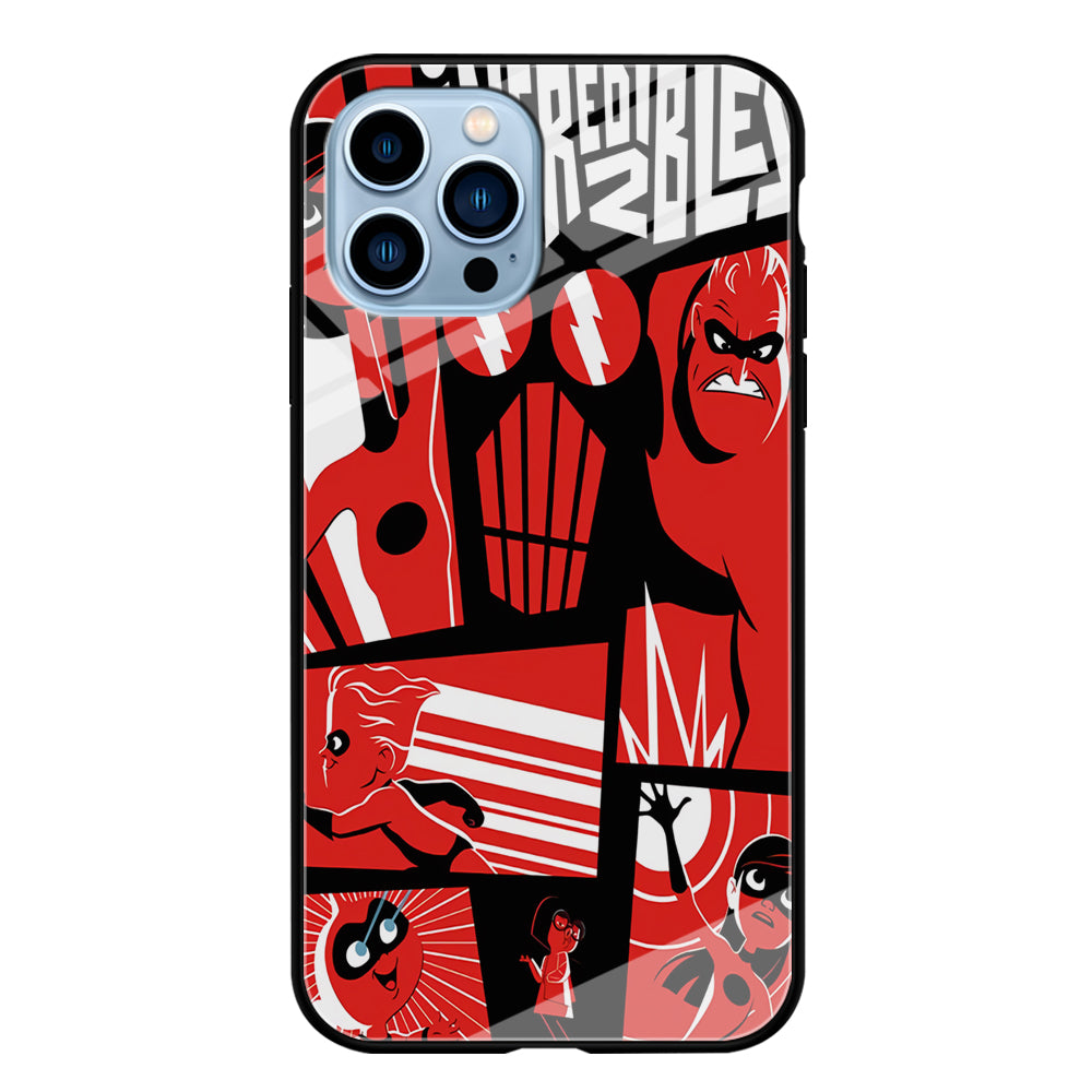 Incredibles Frame Red iPhone 13 Pro Case Tempered Glass Case