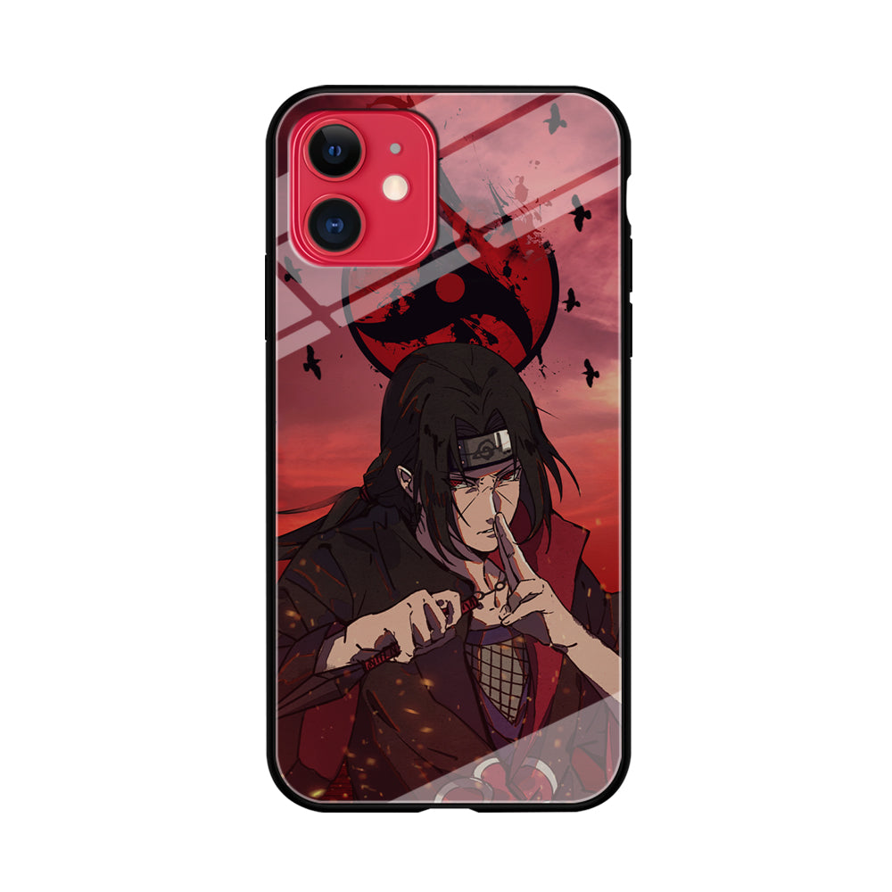 Itachi Blood Eye iPhone 11 Case Tempered Glass Case