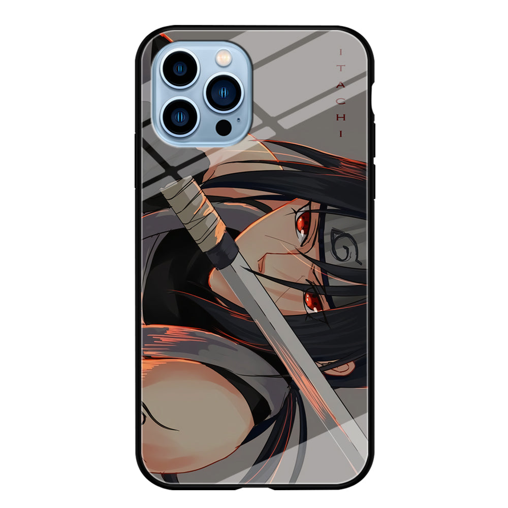 Itachi The Sword on Anbu iPhone 13 Pro Case Tempered Glass Case