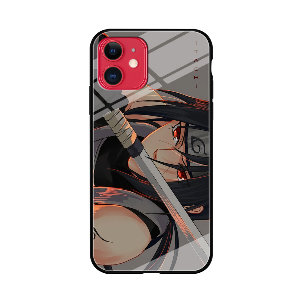 Itachi The Sword on Anbu iPhone 11 Case Tempered Glass Case