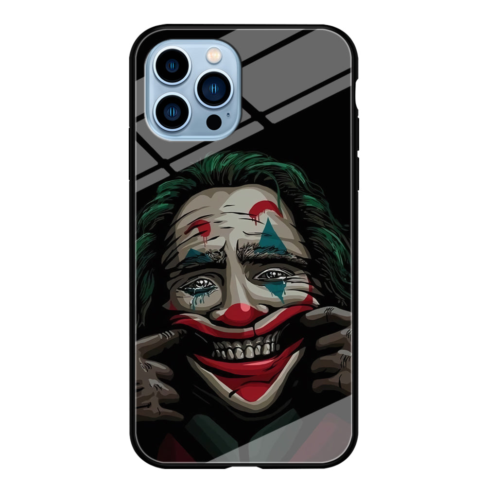 Joker Fake Happy iPhone 13 Pro Case Tempered Glass Case