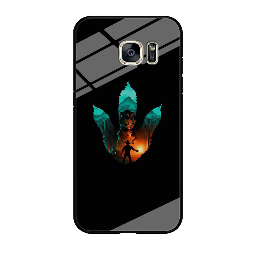 Jurassic Park Footprint T Rex Samsung Galaxy S7 Edge Case