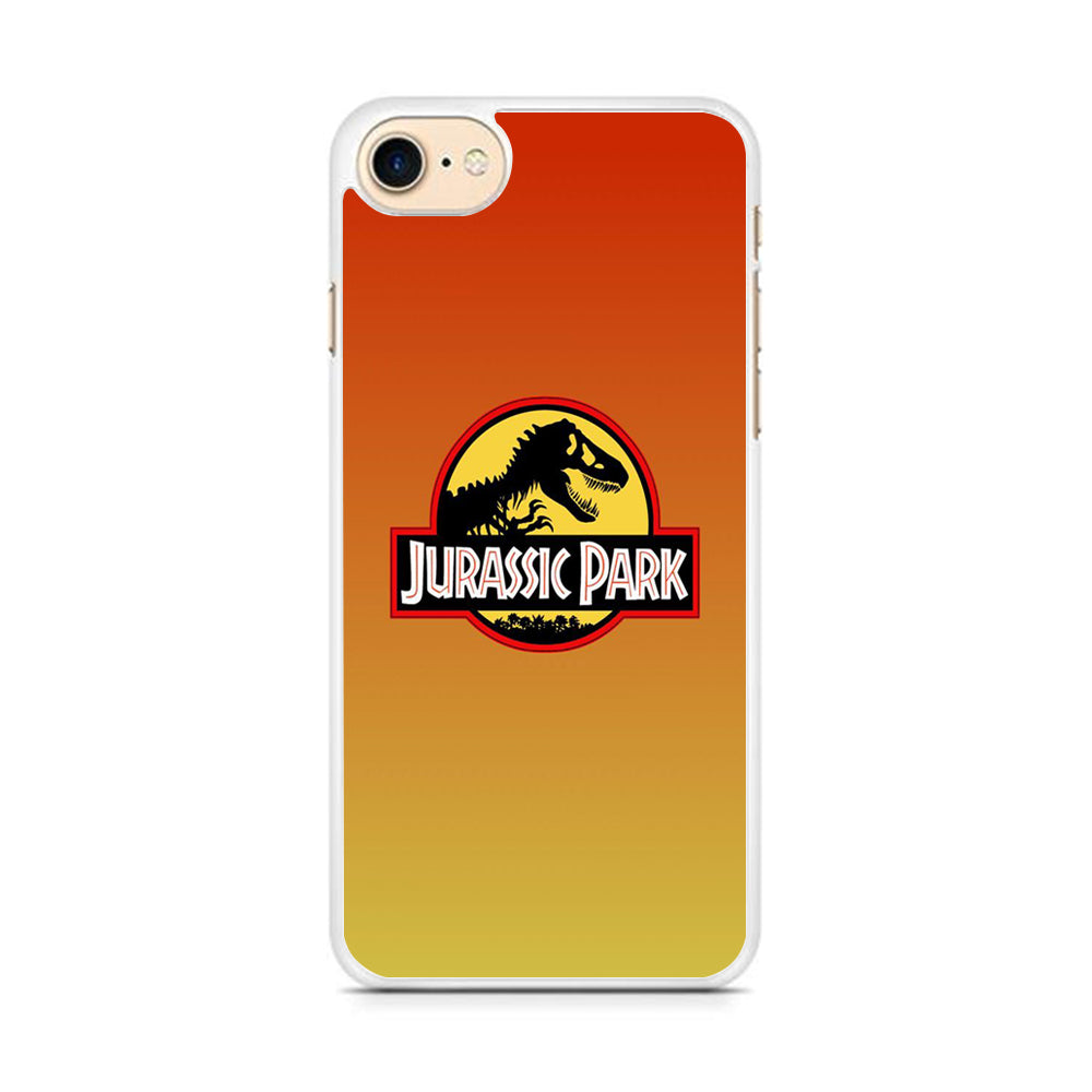 Jurassic Park Orange Sunset iPhone 8 Case