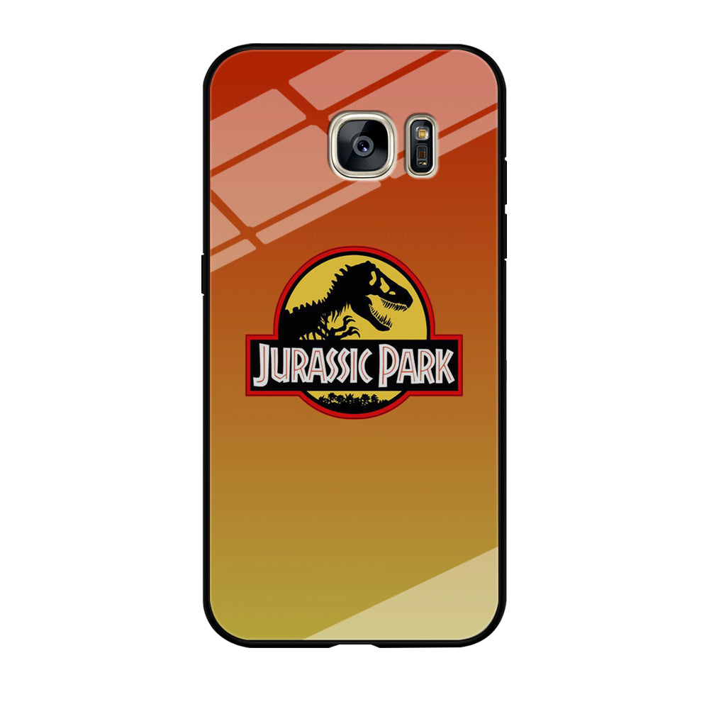 Jurassic Park Orange Sunset Samsung Galaxy S7 Case