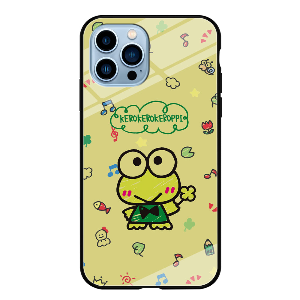 Keroppi Plesure at The Garden iPhone 13 Pro Case Tempered Glass Case