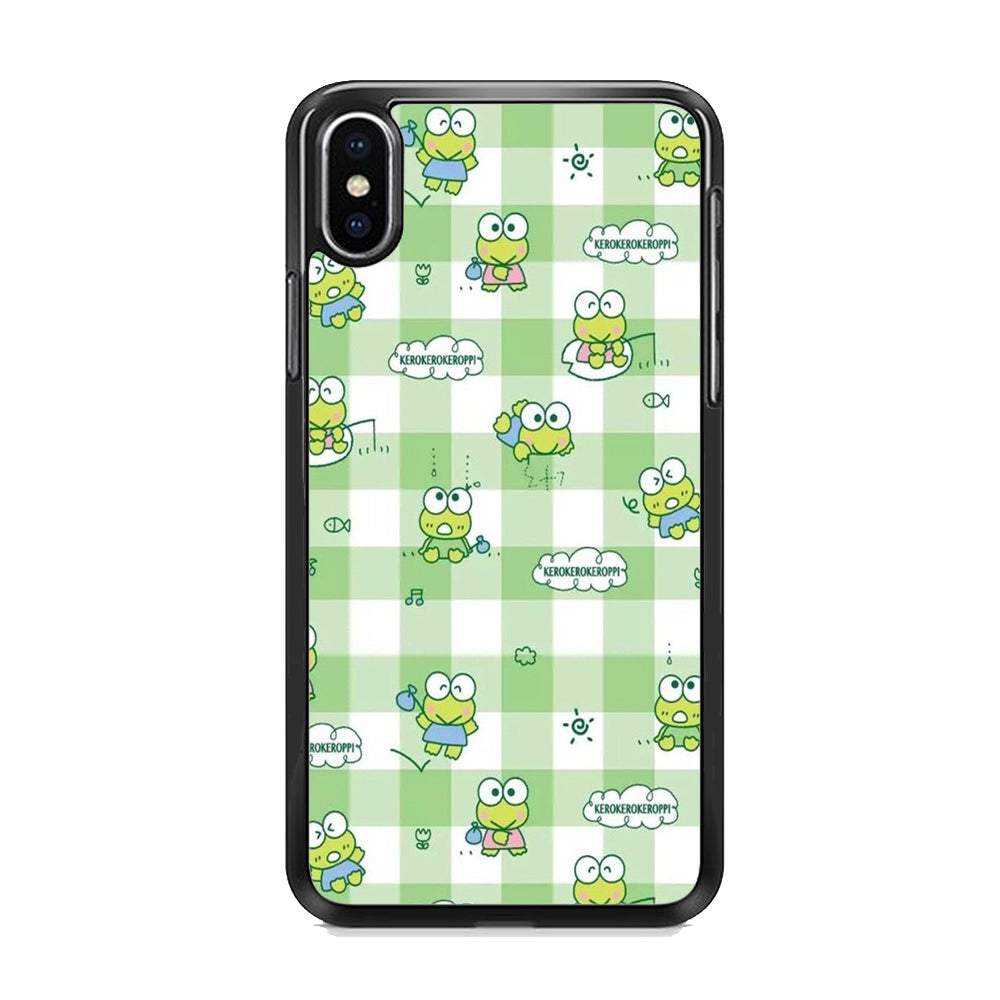 Keroppi Flannel Wallpaper iPhone XS Case