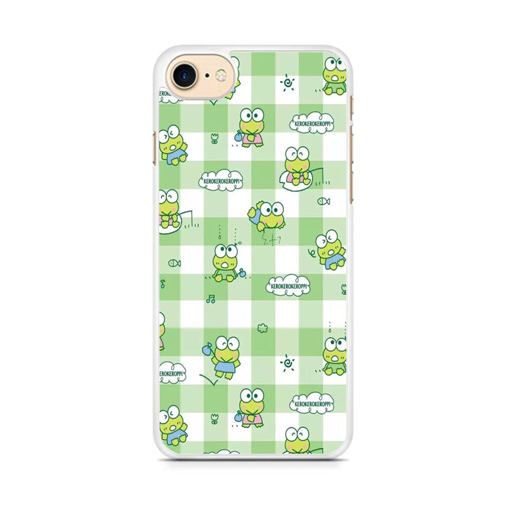 Keroppi Flannel Wallpaper iPhone 8 Case