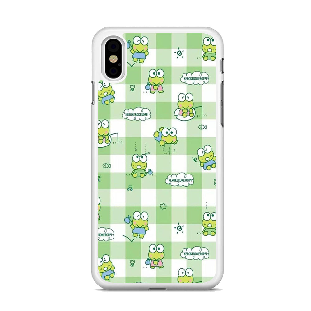 Keroppi Flannel Wallpaper iPhone XS Case