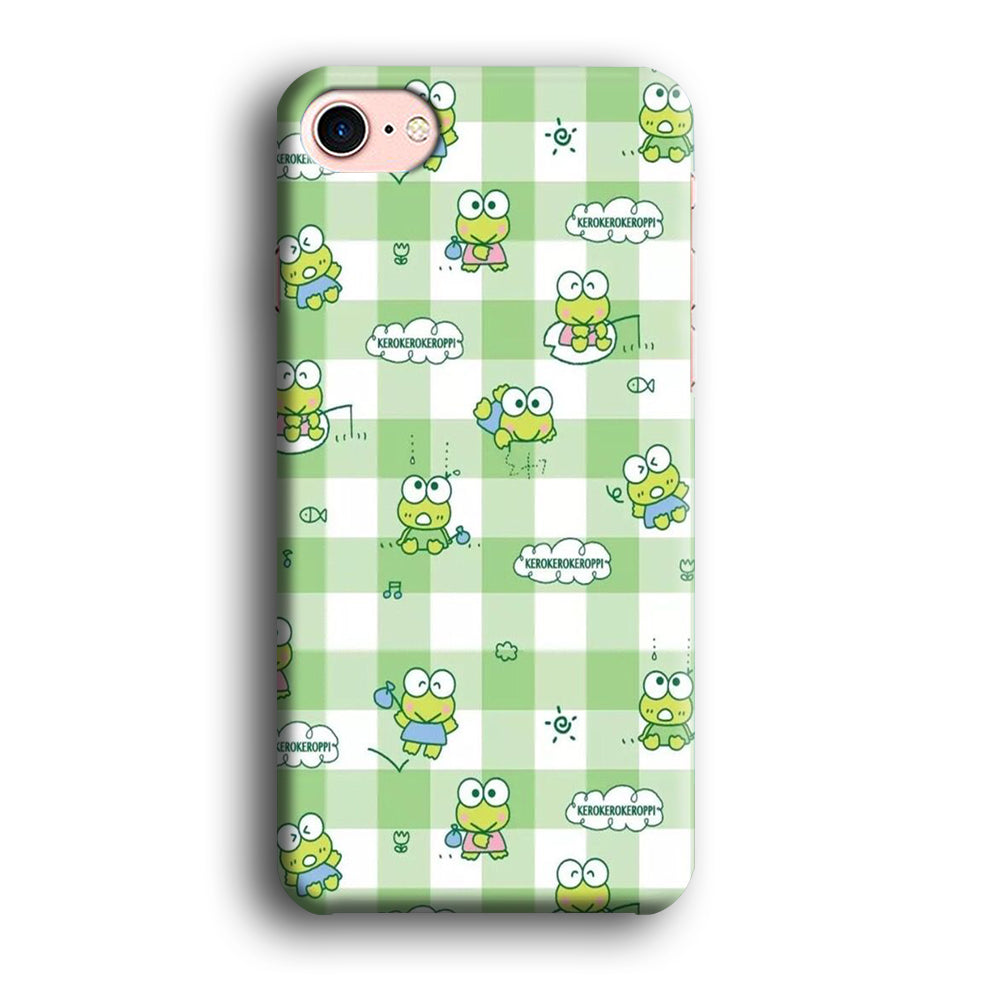 Keroppi Flannel Wallpaper iPhone 8 Case