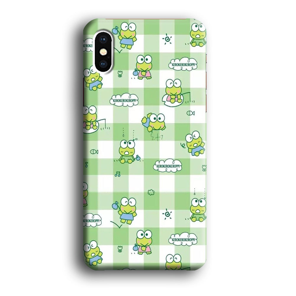 Keroppi Flannel Wallpaper iPhone XS Case