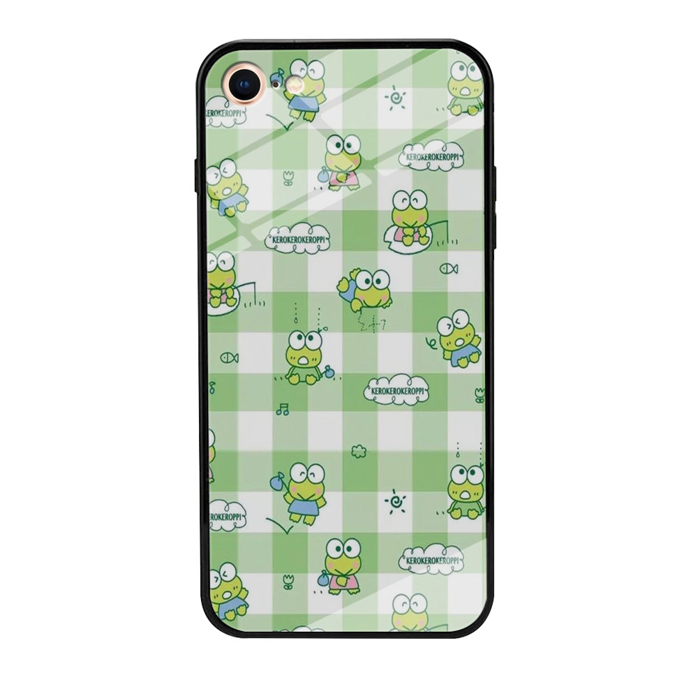 Keroppi Flannel Wallpaper iPhone 8 Case