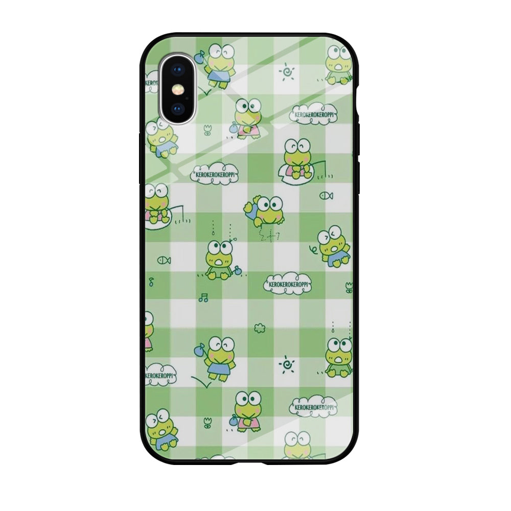 Keroppi Flannel Wallpaper iPhone XS Case