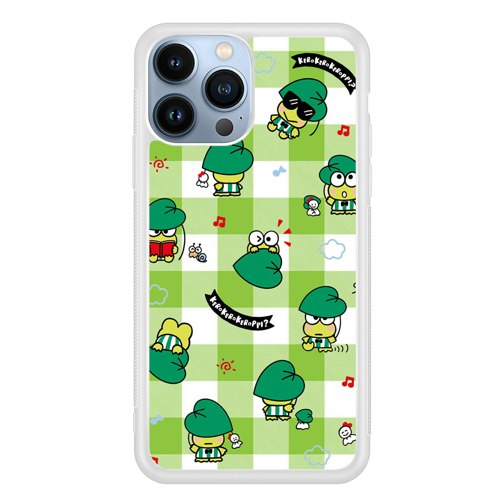 Keroppi on Green Flanel iPhone 13 Pro Max Case
