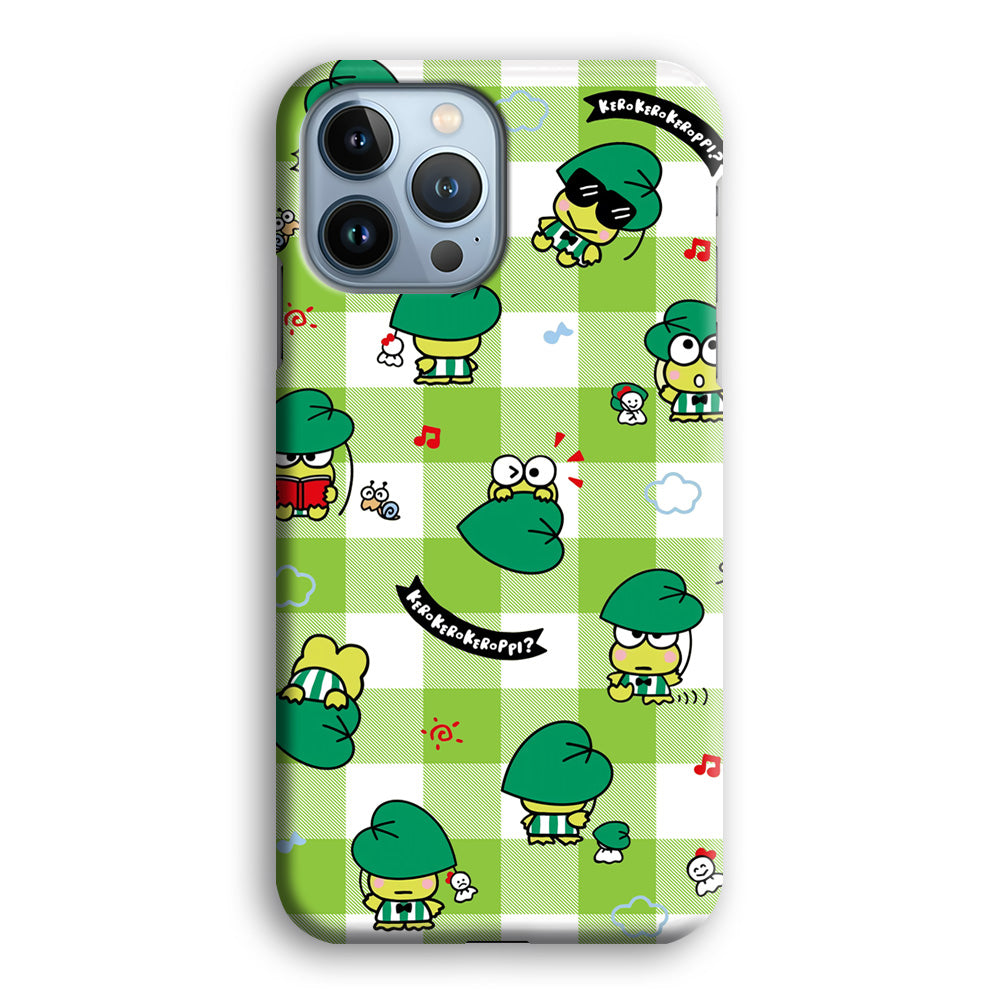 Keroppi on Green Flanel iPhone 13 Pro Max Case