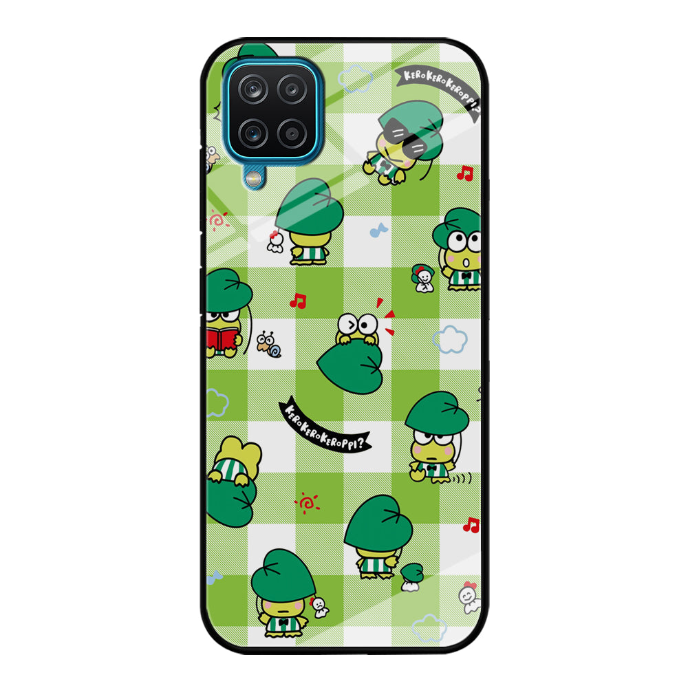 Keroppi on Green Flanel Samsung Galaxy A12 Case