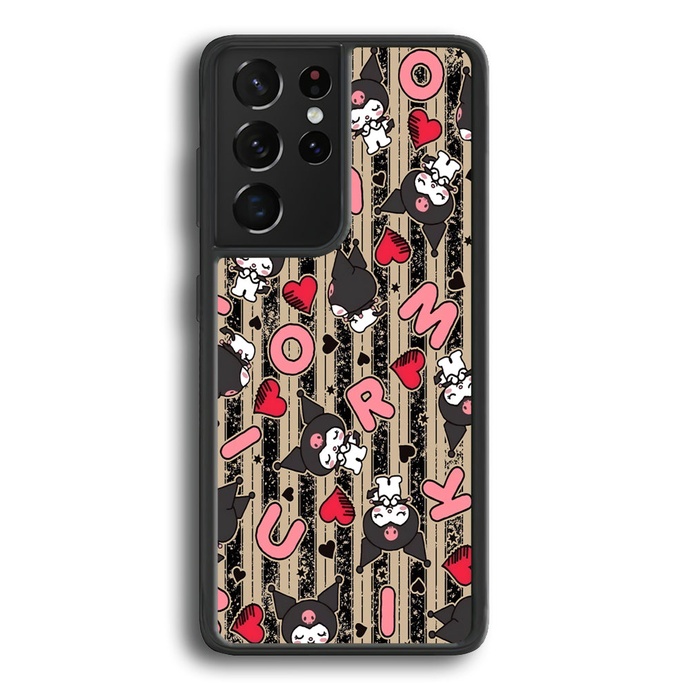 Kuromi Sleepy Face Samsung Galaxy S21 Ultra Case - Carneyforia