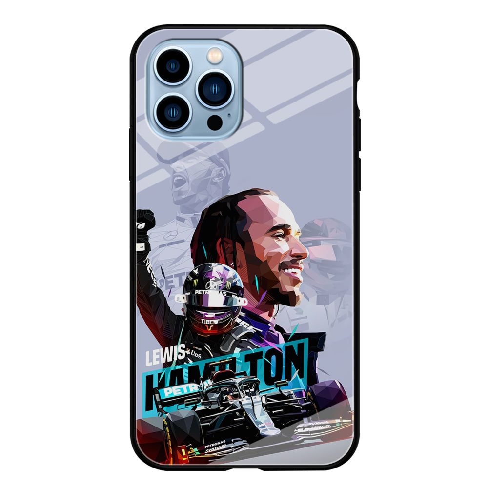 Lewis Hamilton Formula 1 iPhone 13 Pro Case Tempered Glass Case