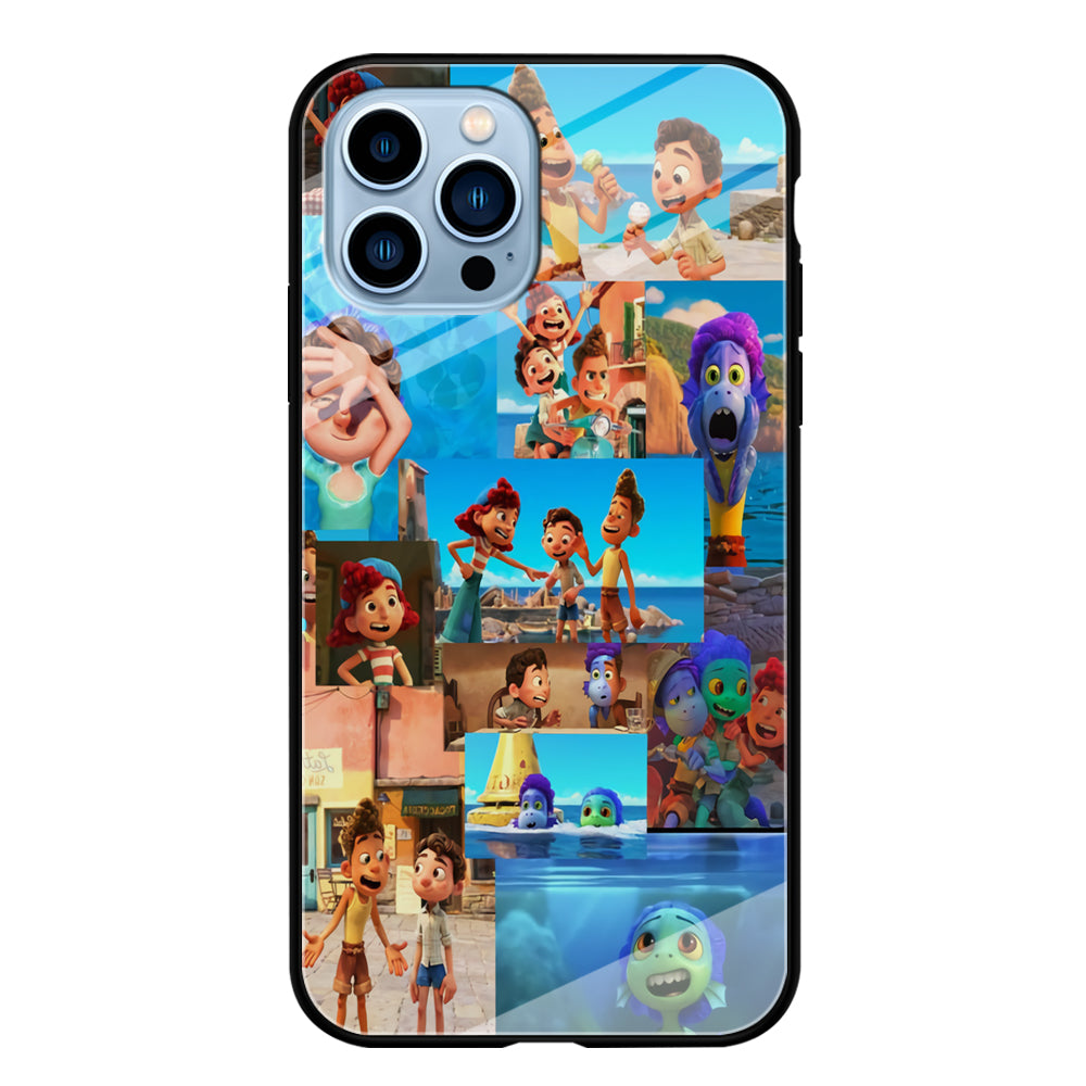 Luca Collage iPhone 13 Pro Case Tempered Glass Case