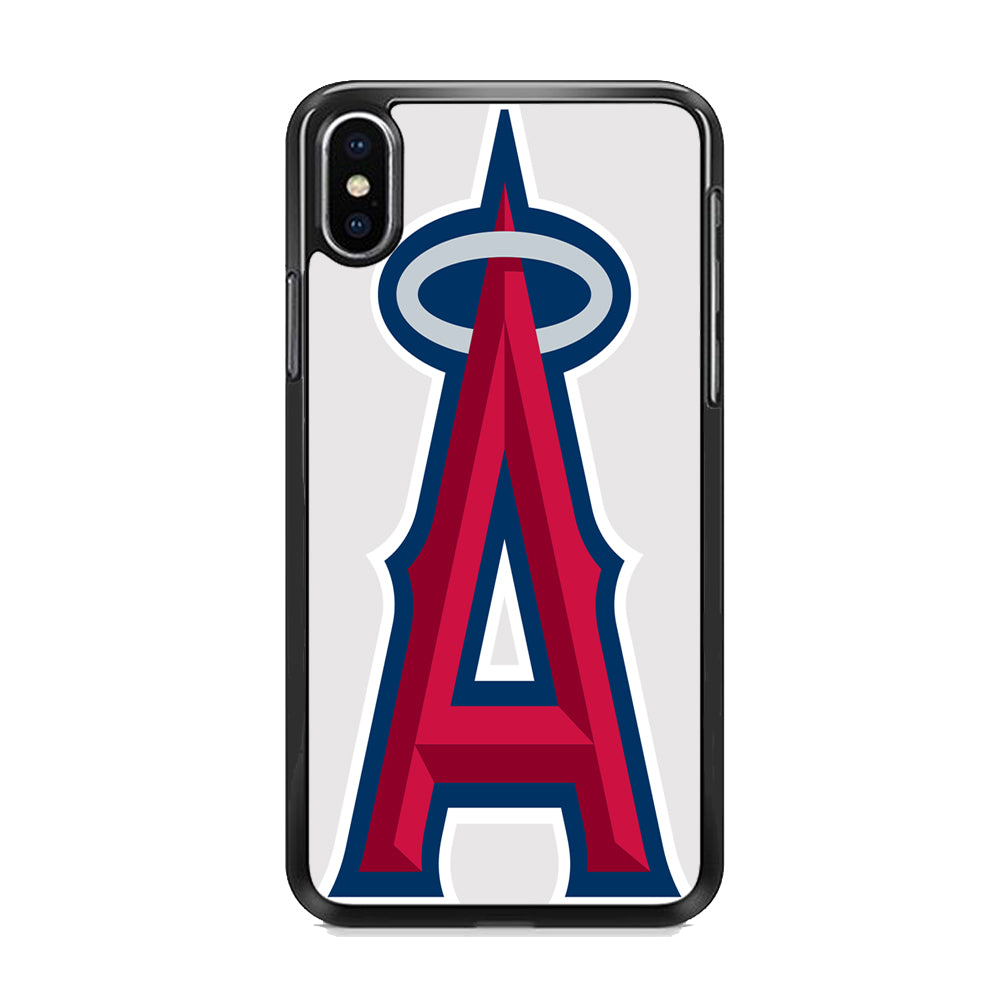 MLB Los Angeles Angels Logo White iPhone XS MAX Case