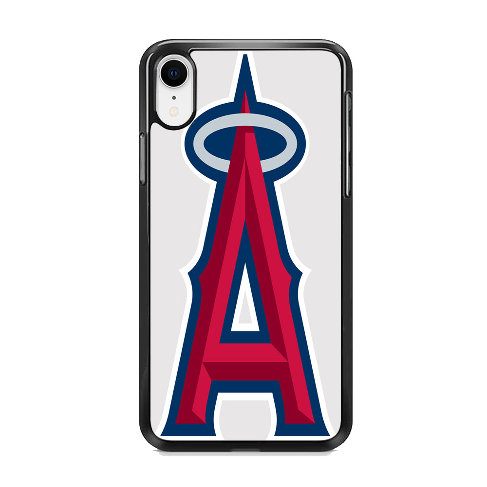 MLB Los Angeles Angels Logo White iPhone XR Case