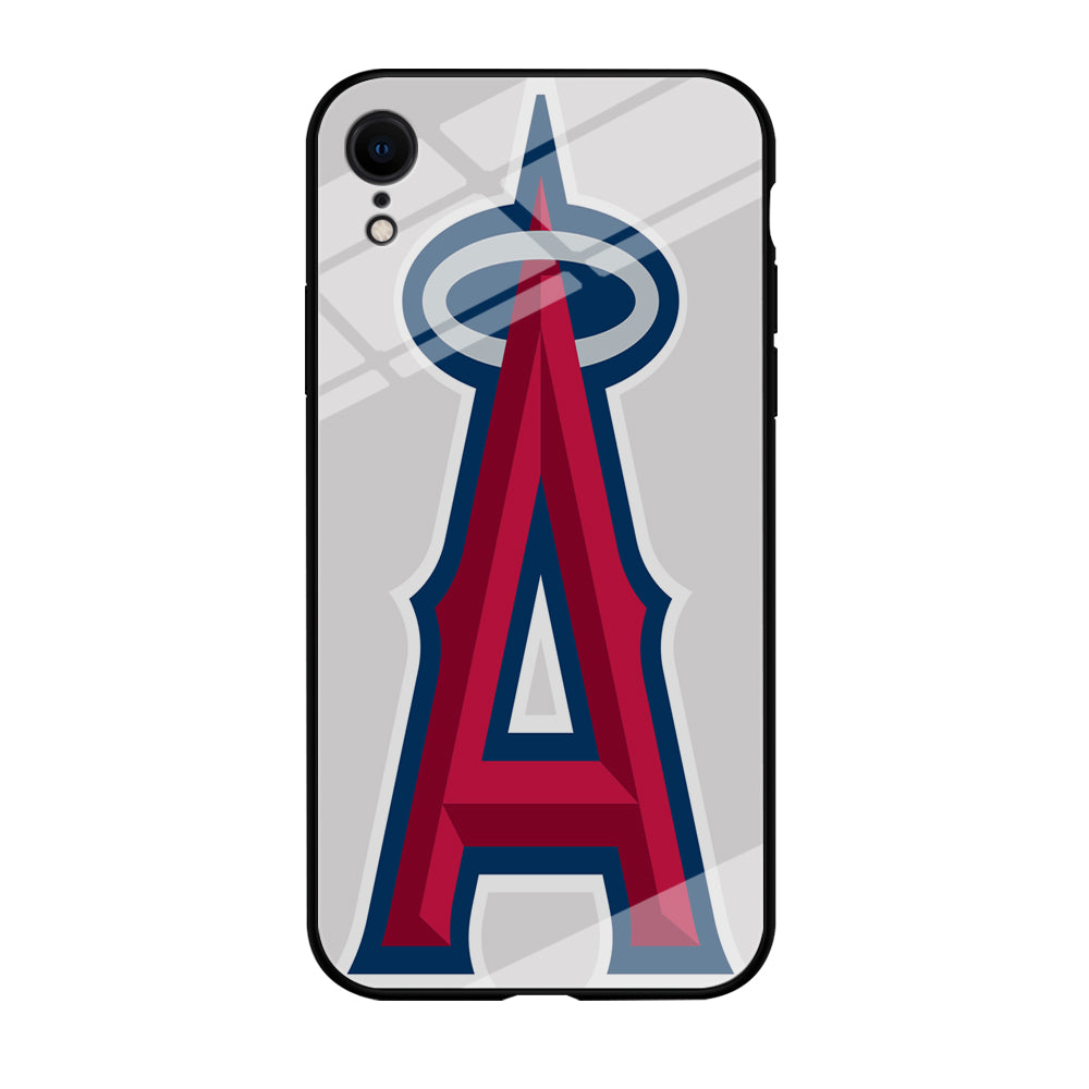 MLB Los Angeles Angels Logo White iPhone XR Case