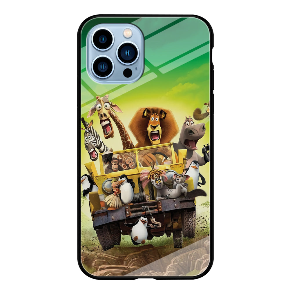 Madagascar Hooliday Moment iPhone 13 Pro Case Tempered Glass Case