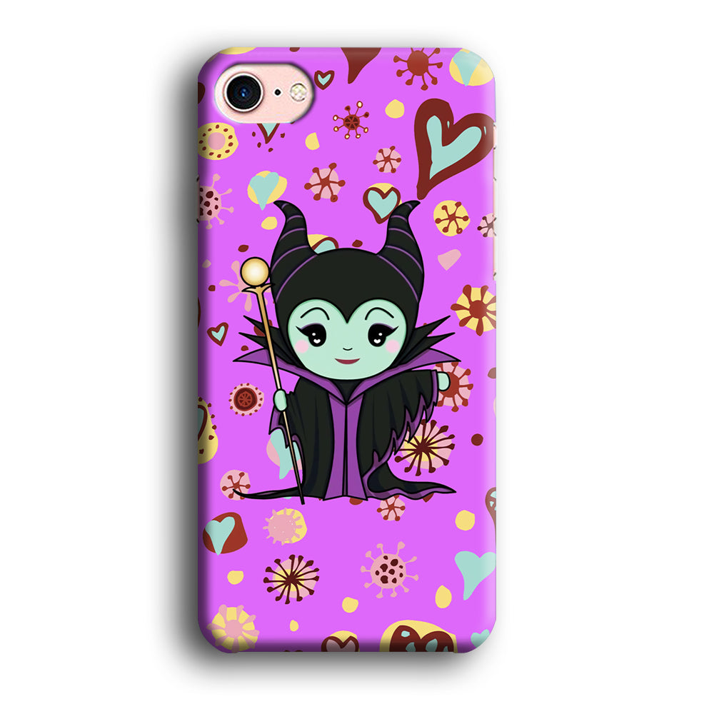 Maleficent Cartoon in Love iPhone 8 Case