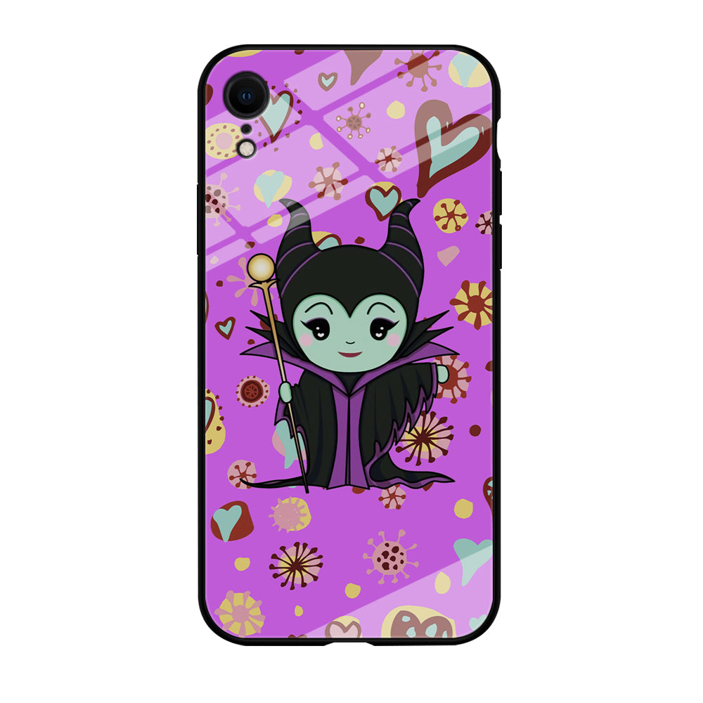 Maleficent Cartoon in Love iPhone XR Case