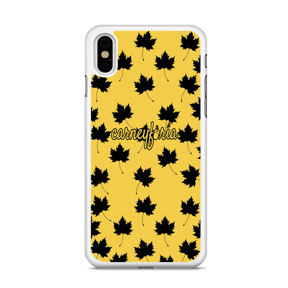 Maple Leaf Doodle Carneyforia iPhone X Case