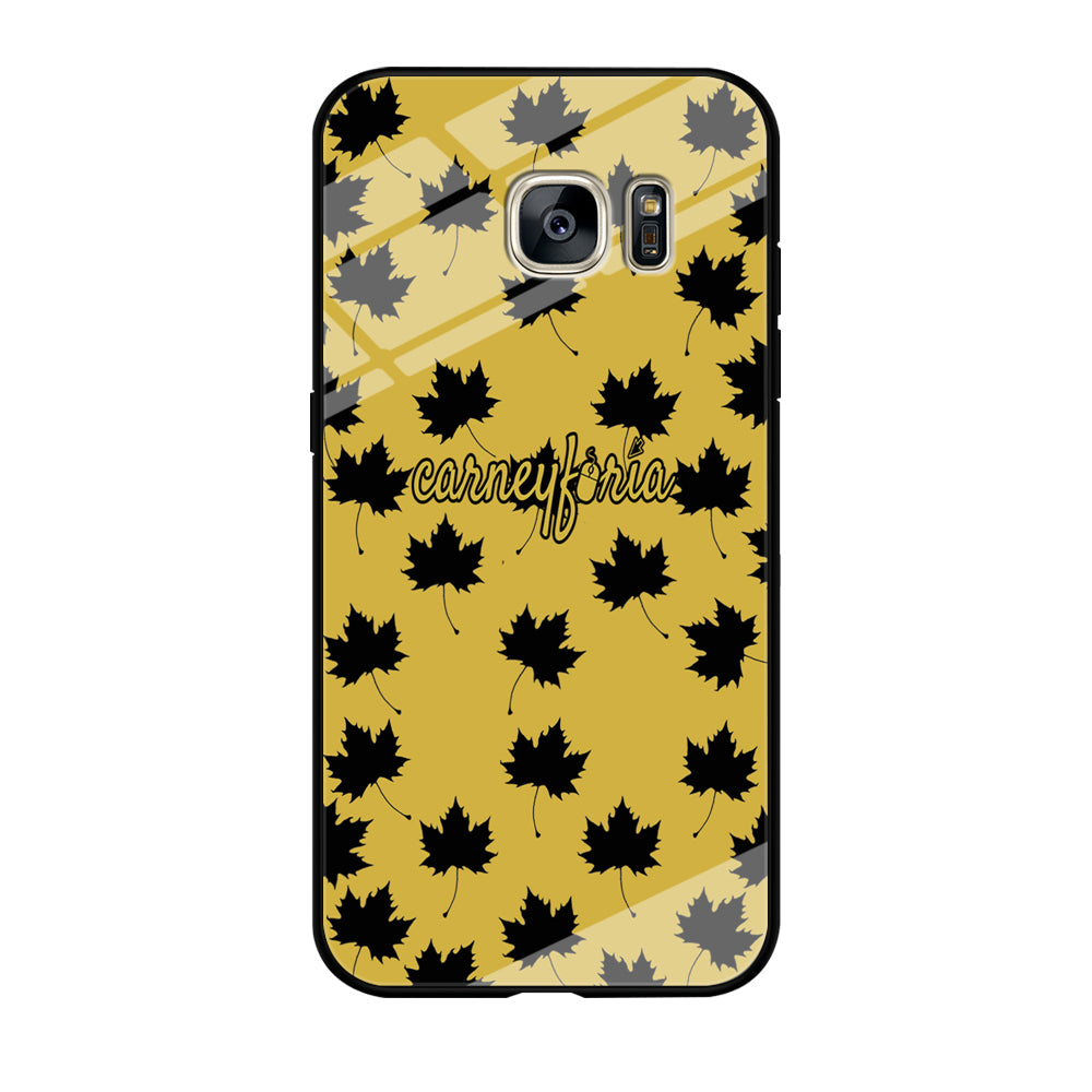 Maple Leaf Doodle Carneyforia Samsung Galaxy S7 Edge Case