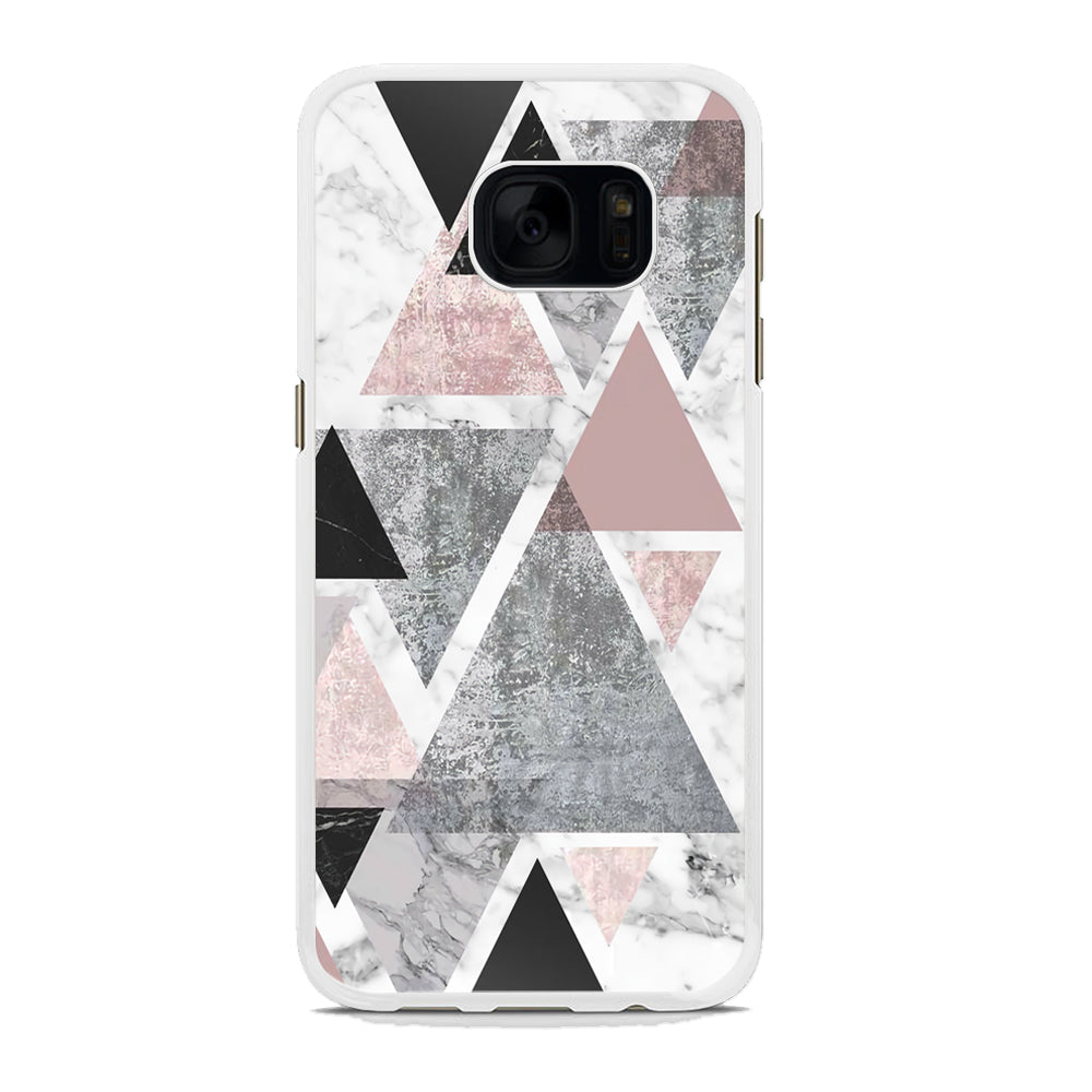 Marble Triangle of Pixel Samsung Galaxy S7 Case