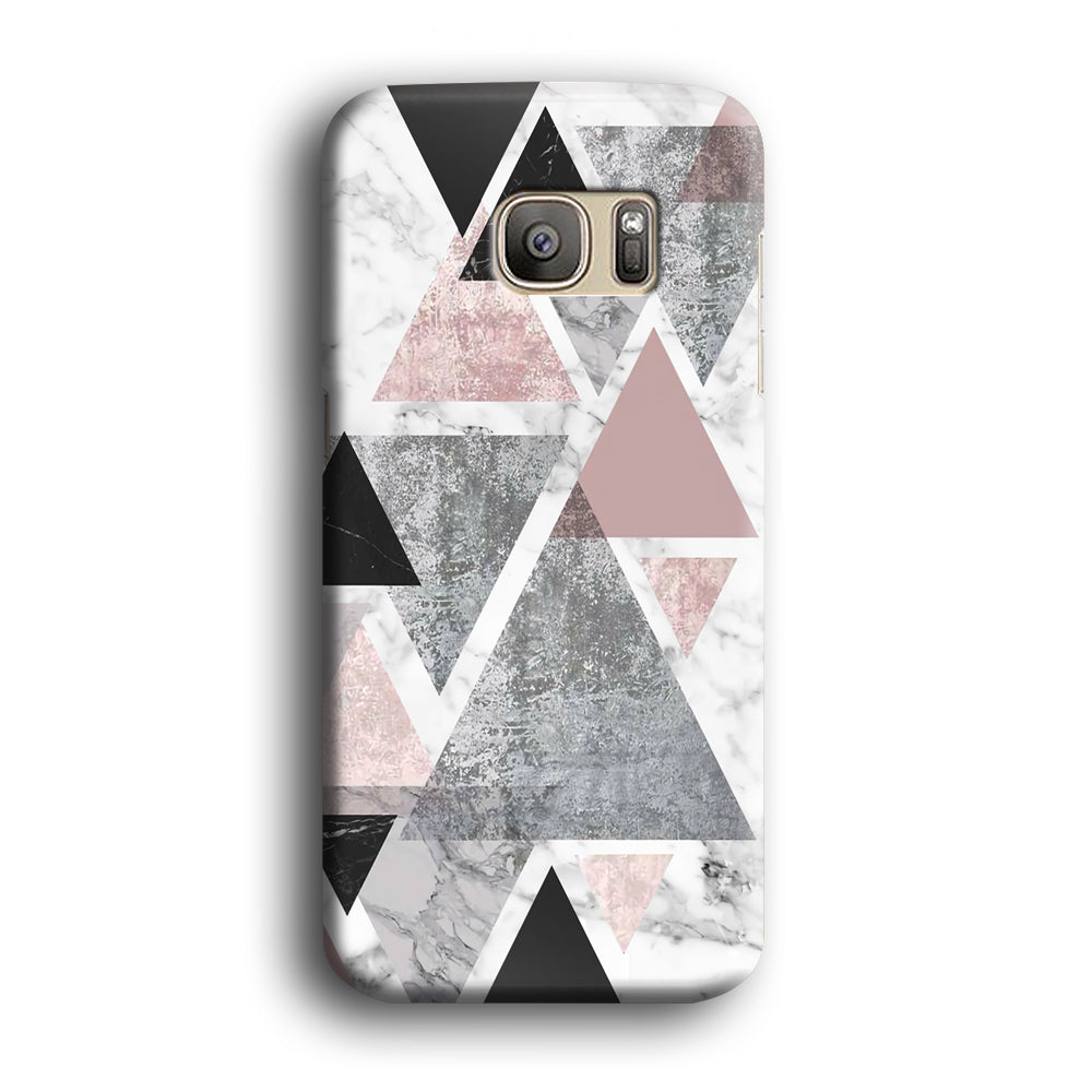 Marble Triangle of Pixel Samsung Galaxy S7 Case