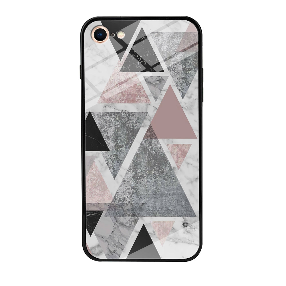 Marble Triangle of Pixel iPhone 8 Case