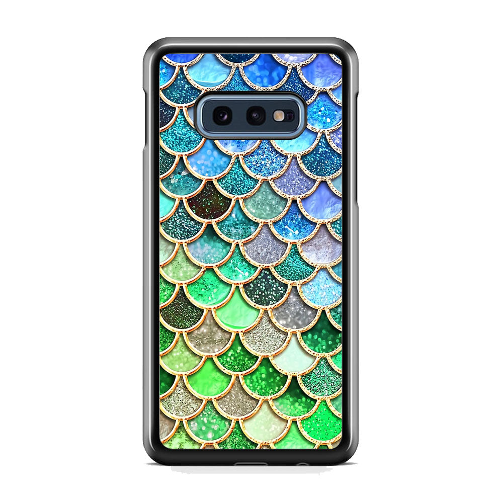 Mermaid Blue Green Shiny Shell Samsung Galaxy S10E Case
