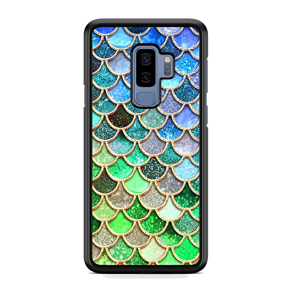 Mermaid Blue Green Shiny Shell Samsung Galaxy S9 Plus Case