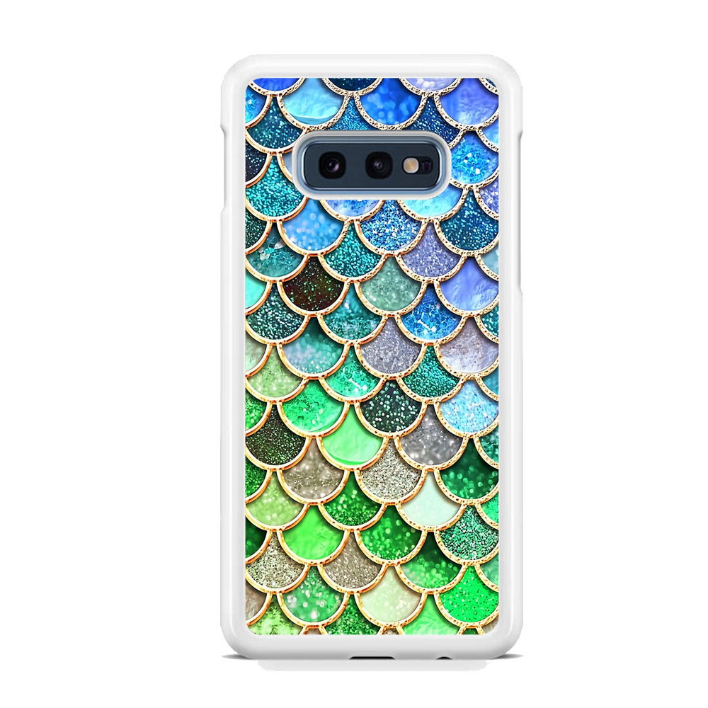 Mermaid Blue Green Shiny Shell Samsung Galaxy S10E Case