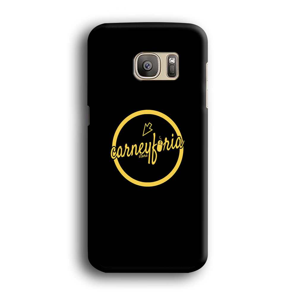 Midnight Black Simple Carneyforia Samsung Galaxy S7 Edge Case