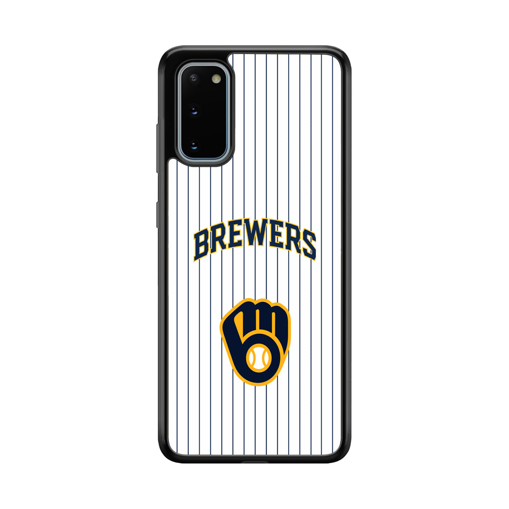 Milwaukee Brewers Shine of White Samsung Galaxy S20 Case