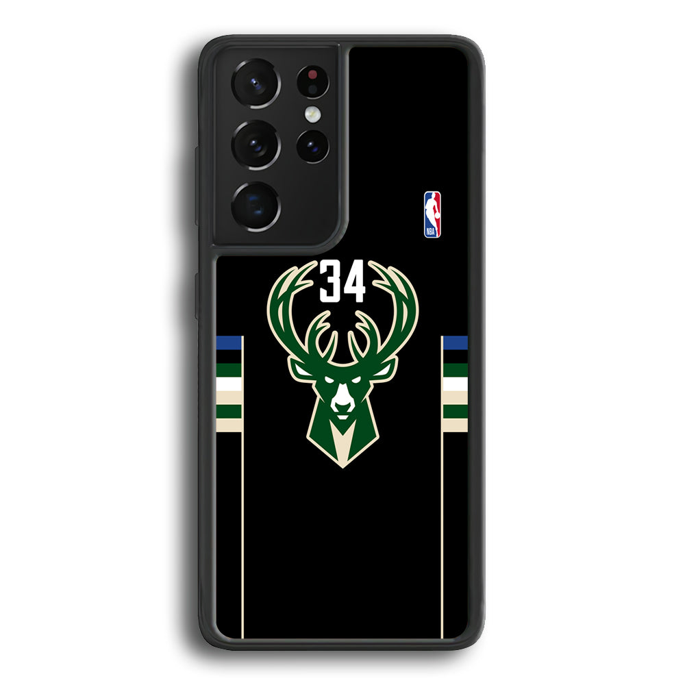 Milwaukee Bucks 34 Pride Samsung Galaxy S21 Ultra Case - Carneyforia